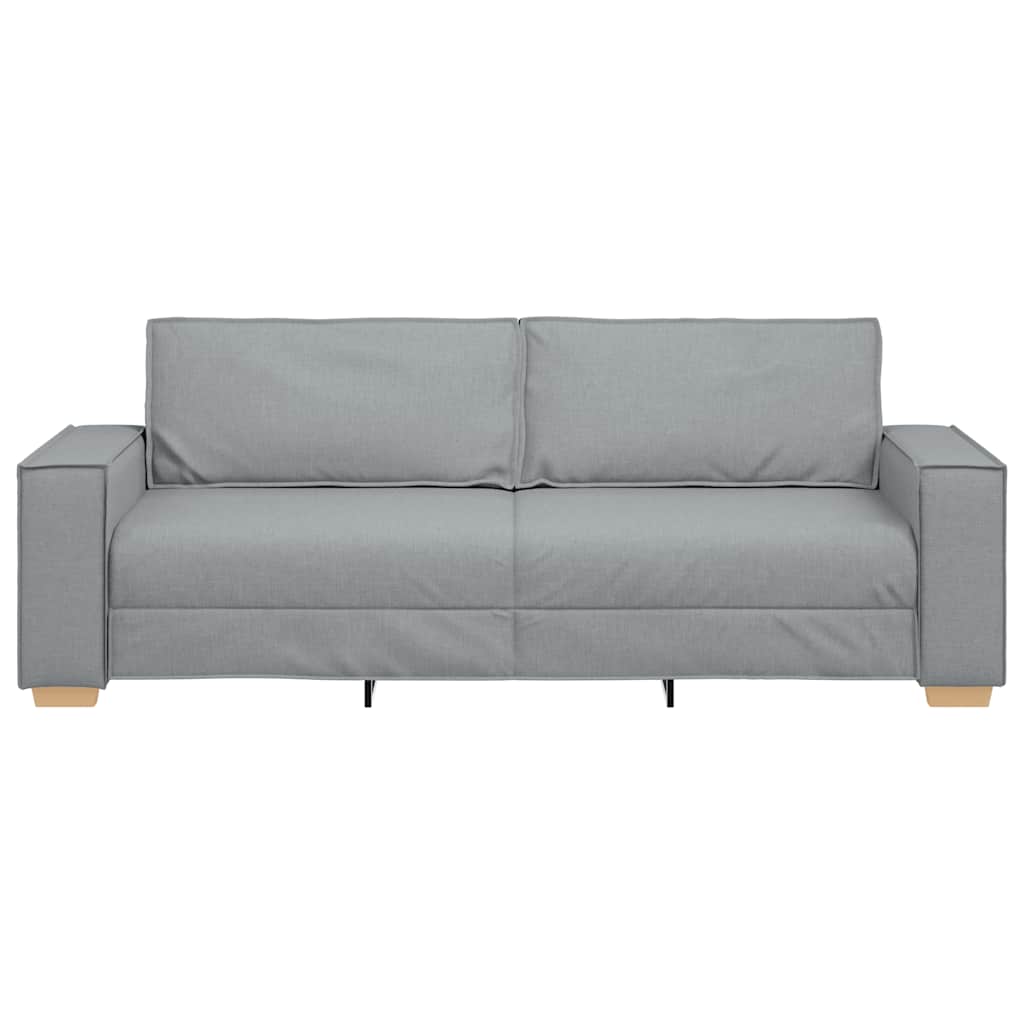 vidaXL Sofa 3-osobowa Jasnoszara 220x78x84 cm Tkanina