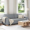 vidaXL Sofa 3-osobowa Jasnoszara 220x78x84 cm Tkanina