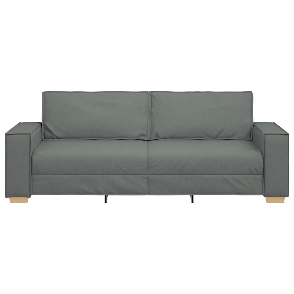 vidaXL Sofa 3-osobowa Ciemnoszara 220x78x84 cm Tkanina