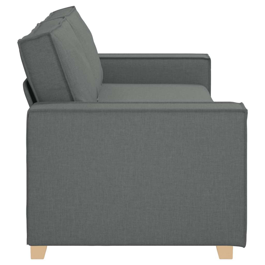 vidaXL Sofa 3-osobowa Ciemnoszara 220x78x84 cm Tkanina