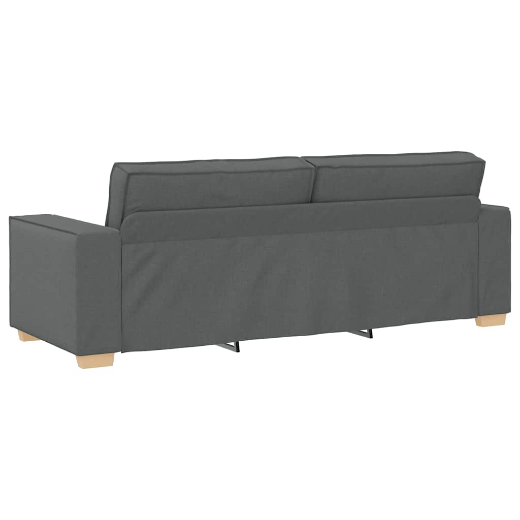 vidaXL Sofa 3-osobowa Ciemnoszara 220x78x84 cm Tkanina