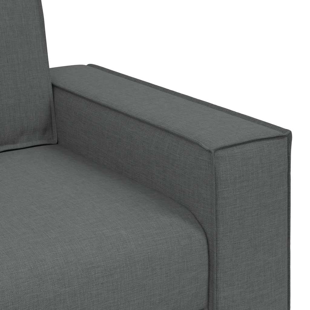 vidaXL Sofa 3-osobowa Ciemnoszara 220x78x84 cm Tkanina