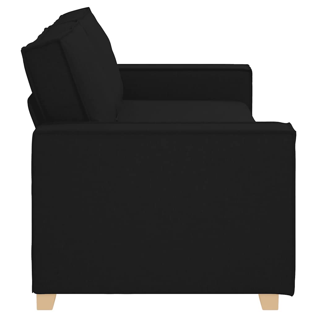 vidaXL Sofa 3-osobowa Czarna 220x78x84 cm Tkanina
