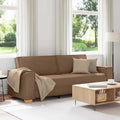 vidaXL Sofa 3-osobowa Brązowy 220 cm tkanina