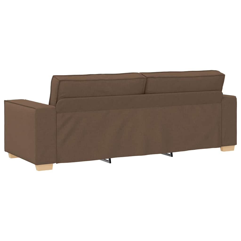 vidaXL Sofa 3-osobowa Brązowy 220 cm tkanina