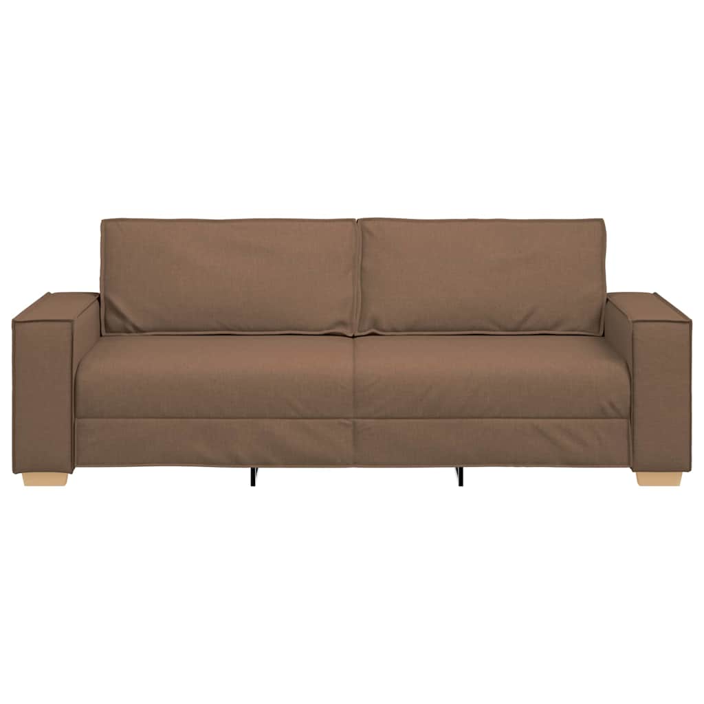 vidaXL Sofa 3-osobowa Brązowy 220 cm tkanina
