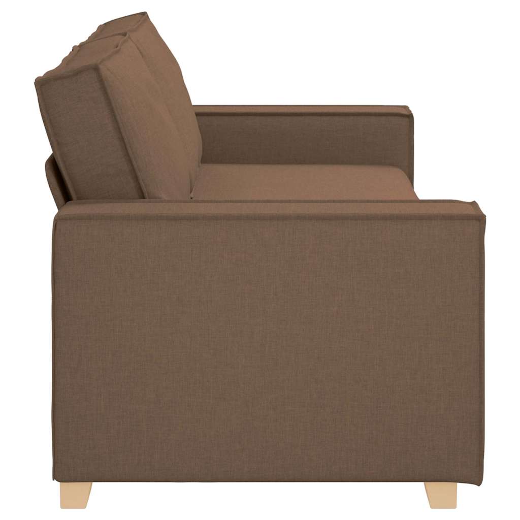 vidaXL Sofa 3-osobowa Brązowy 220 cm tkanina