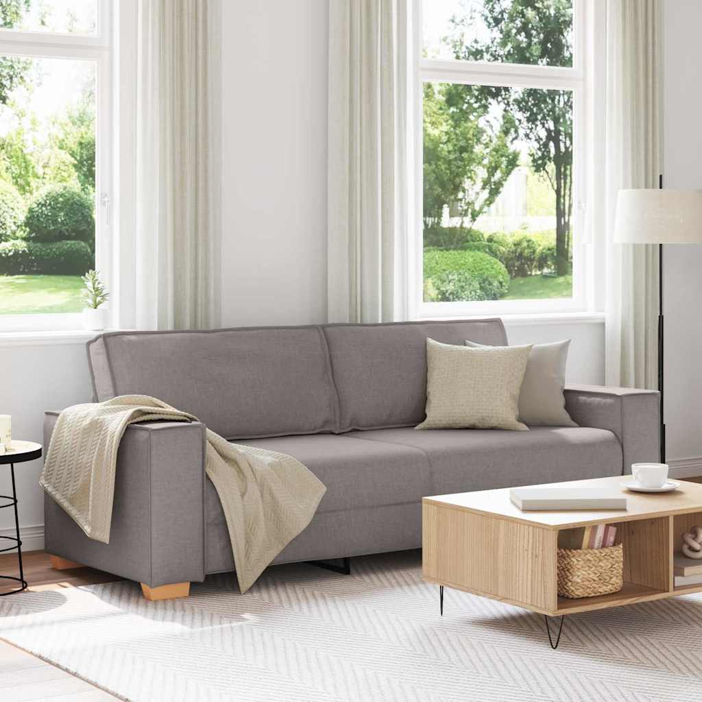 vidaXL Sofa 3-osobowa Ciemnoszary 220 cm tkanina