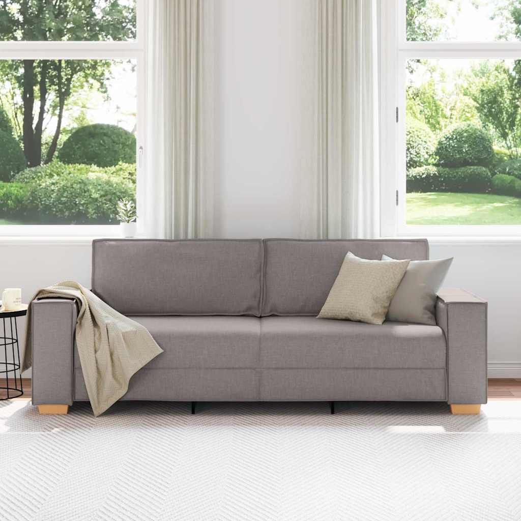 vidaXL Sofa 3-osobowa Ciemnoszary 220 cm tkanina