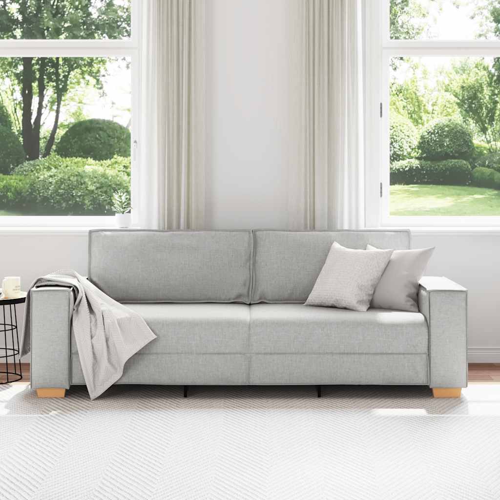 vidaXL Sofa 3-osobowa Cloud Grey 220x78x84 cm Tkanina