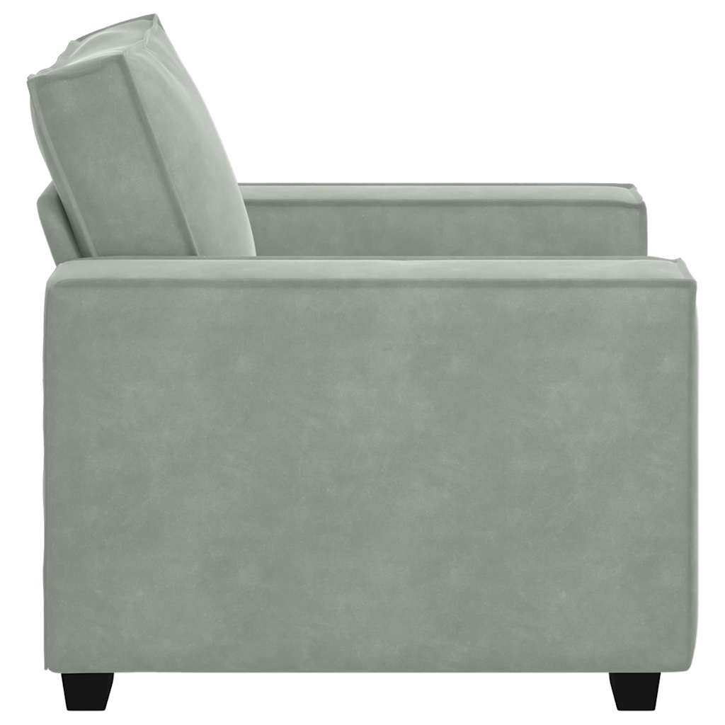 vidaXL Sofa Fotel Jasnoszary 100x78x84 cm Aksamit
