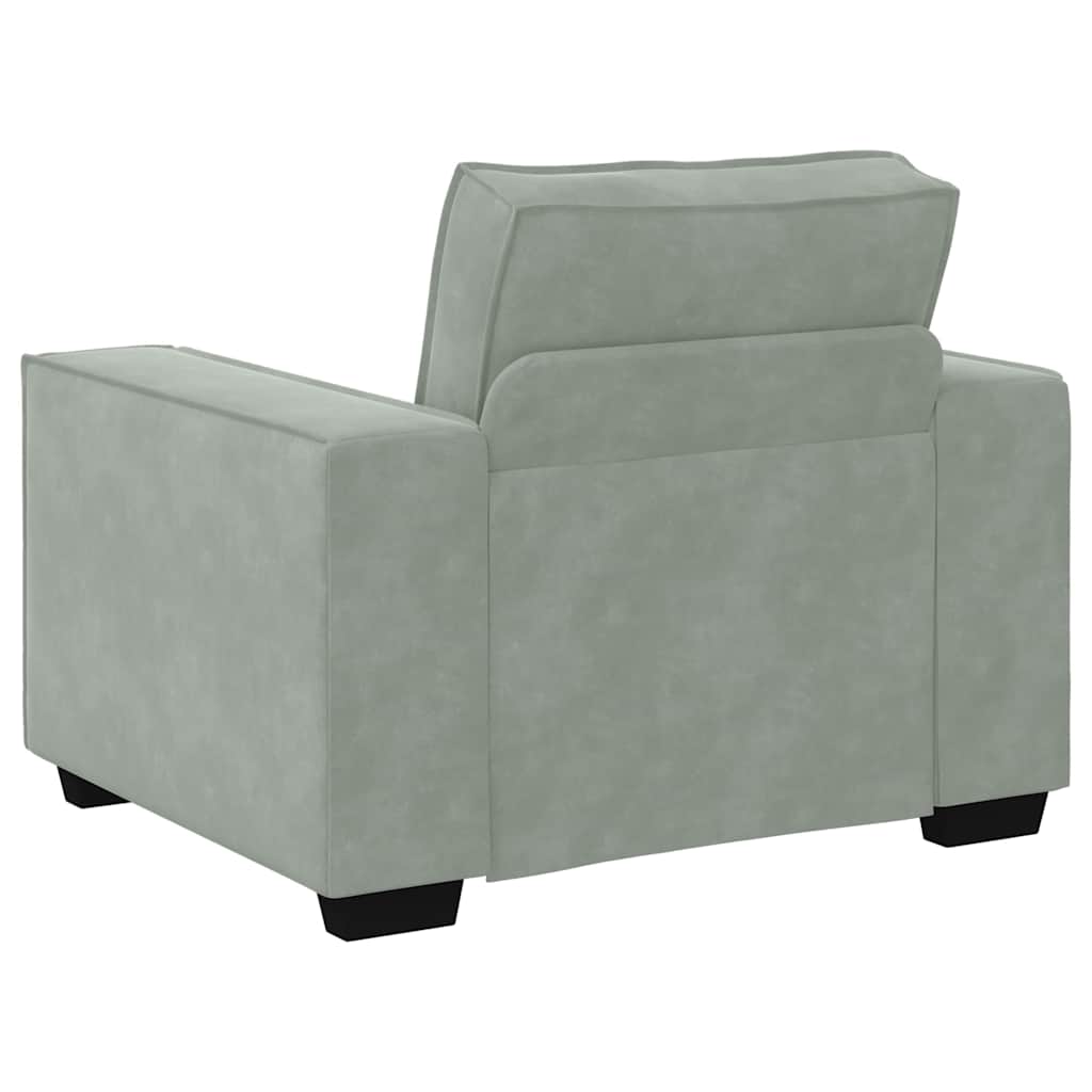 vidaXL Sofa Fotel Jasnoszary 100x78x84 cm Aksamit