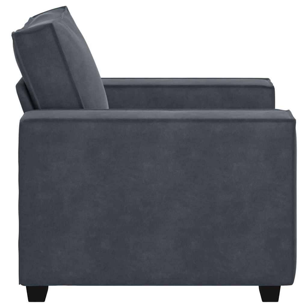 vidaXL Sofa Fotel Ciemnoszary 100x78x84 cm Aksamit