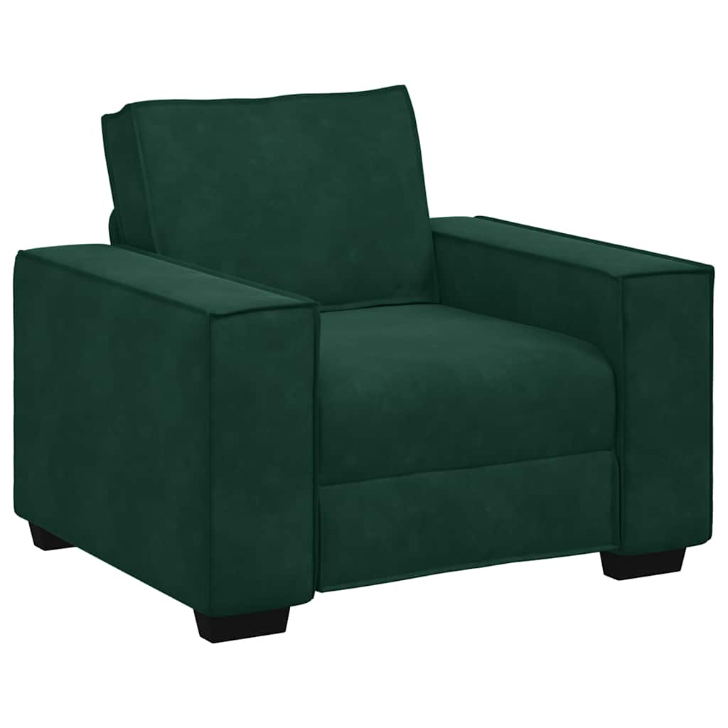 vidaXL Sofa Fotel Ciemnozielony 100x78x84 cm Aksamit