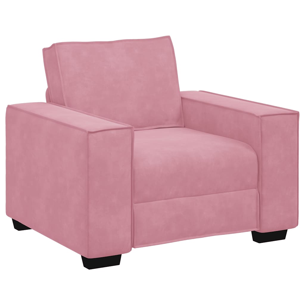 vidaXL Sofa Fotel Różowy 100x78x84 cm Aksamit