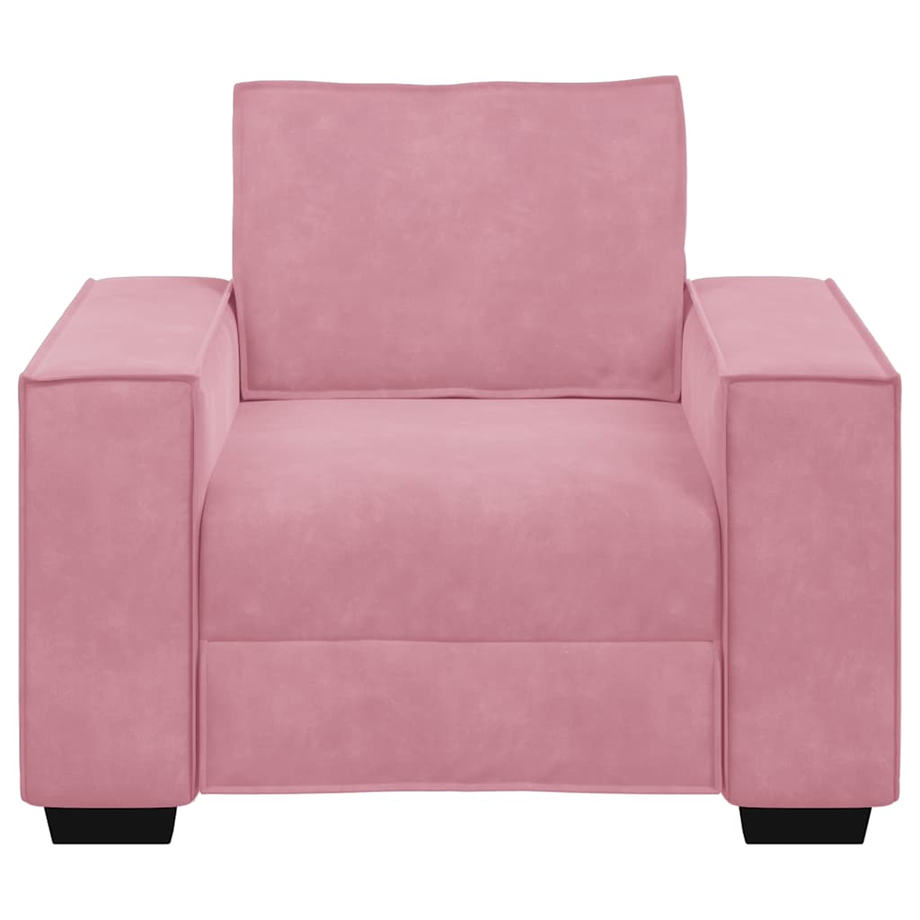vidaXL Sofa Fotel Różowy 100x78x84 cm Aksamit