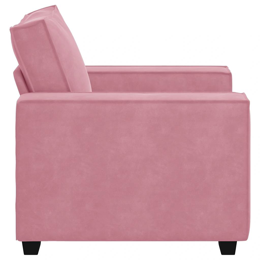 vidaXL Sofa Fotel Różowy 100x78x84 cm Aksamit