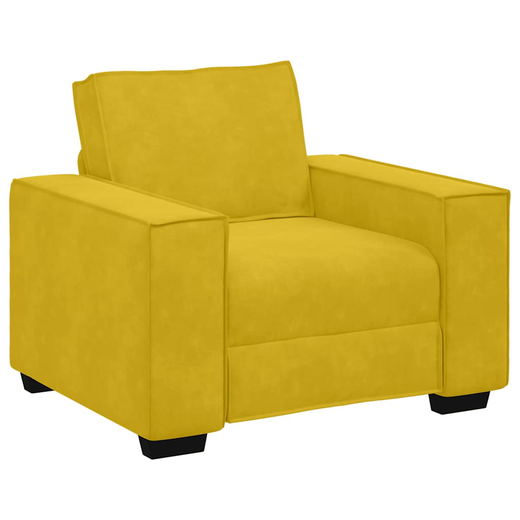 vidaXL Sofa Fotel Żółty 100x78x84 cm Aksamit