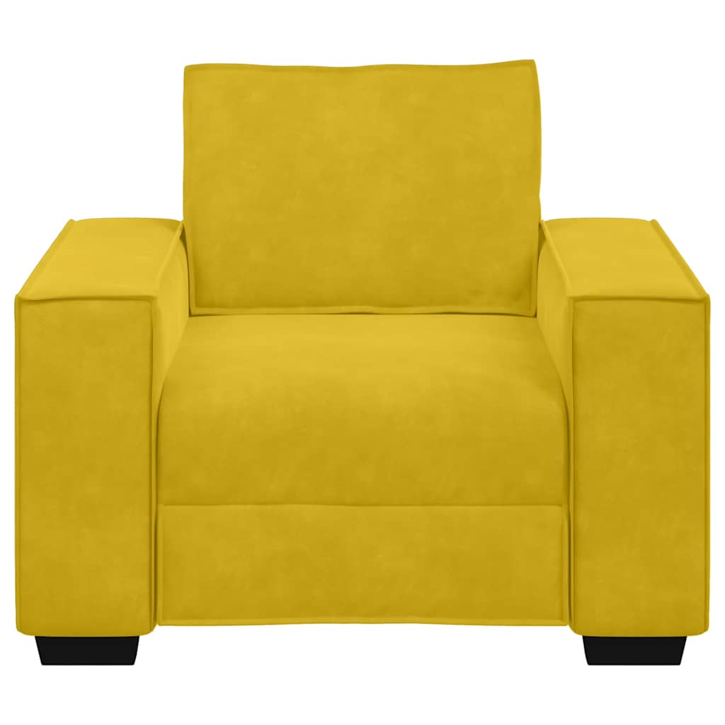 vidaXL Sofa Fotel Żółty 100x78x84 cm Aksamit