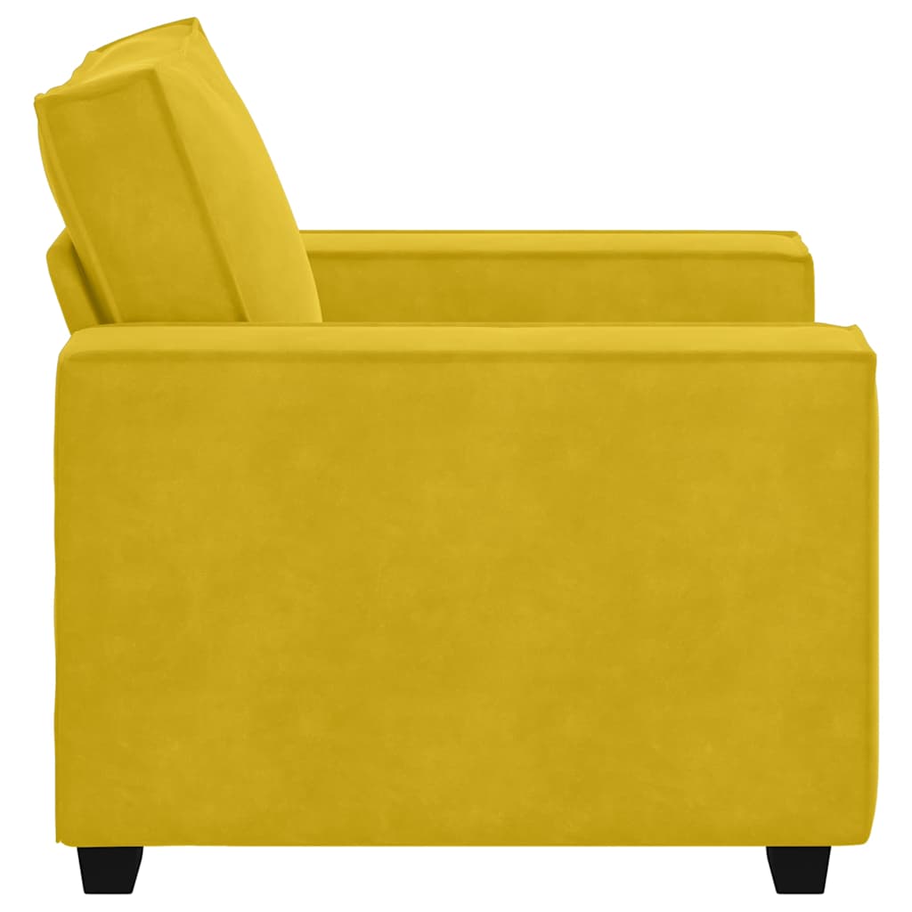 vidaXL Sofa Fotel Żółty 100x78x84 cm Aksamit