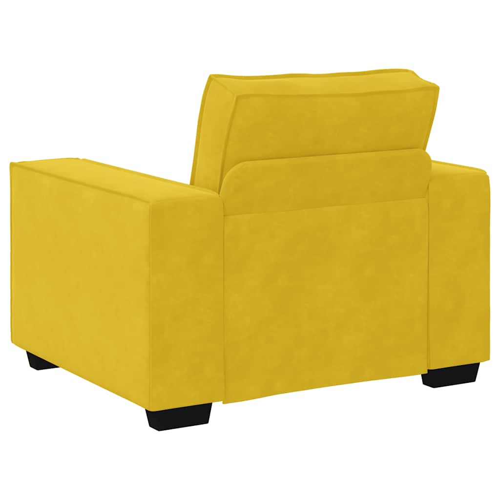 vidaXL Sofa Fotel Żółty 100x78x84 cm Aksamit