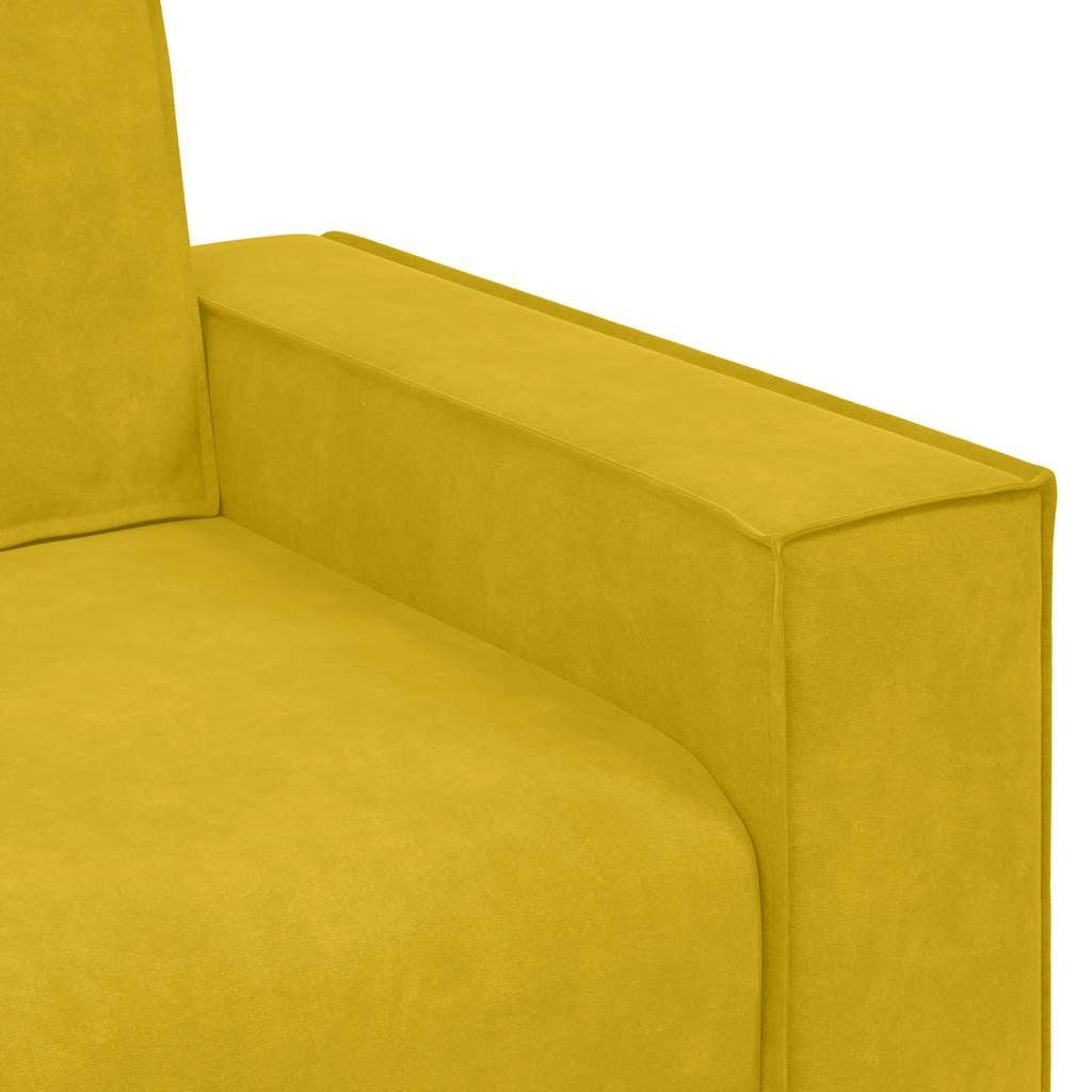 vidaXL Sofa Fotel Żółty 100x78x84 cm Aksamit