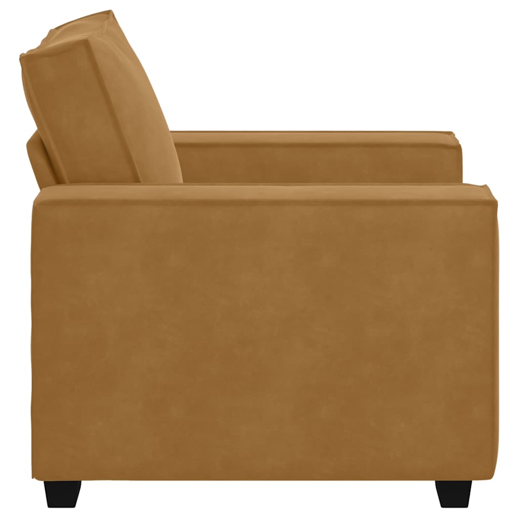 vidaXL Sofa Fotel Brązowy 100x78x84 cm Aksamit