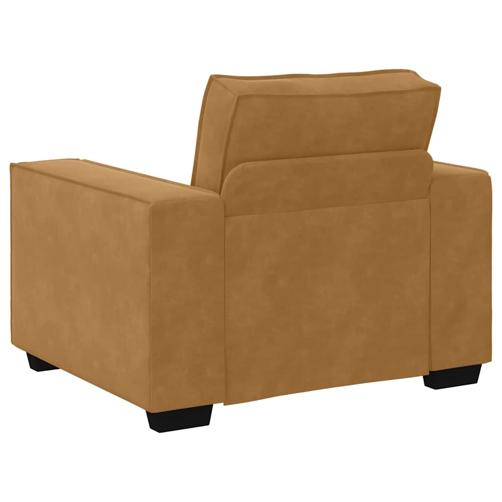 vidaXL Sofa Fotel Brązowy 100x78x84 cm Aksamit