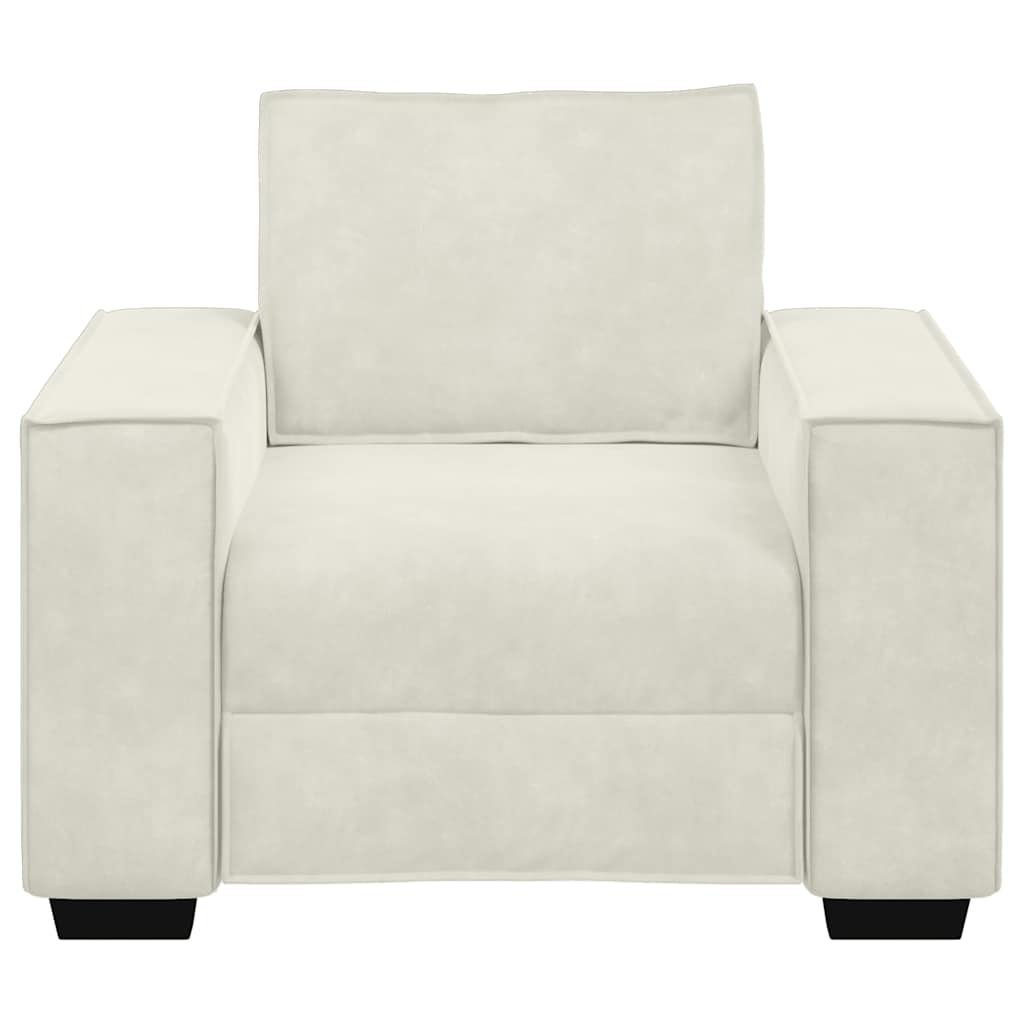 vidaXL Sofa Fotel Kremowy 100x78x84 cm Aksamit