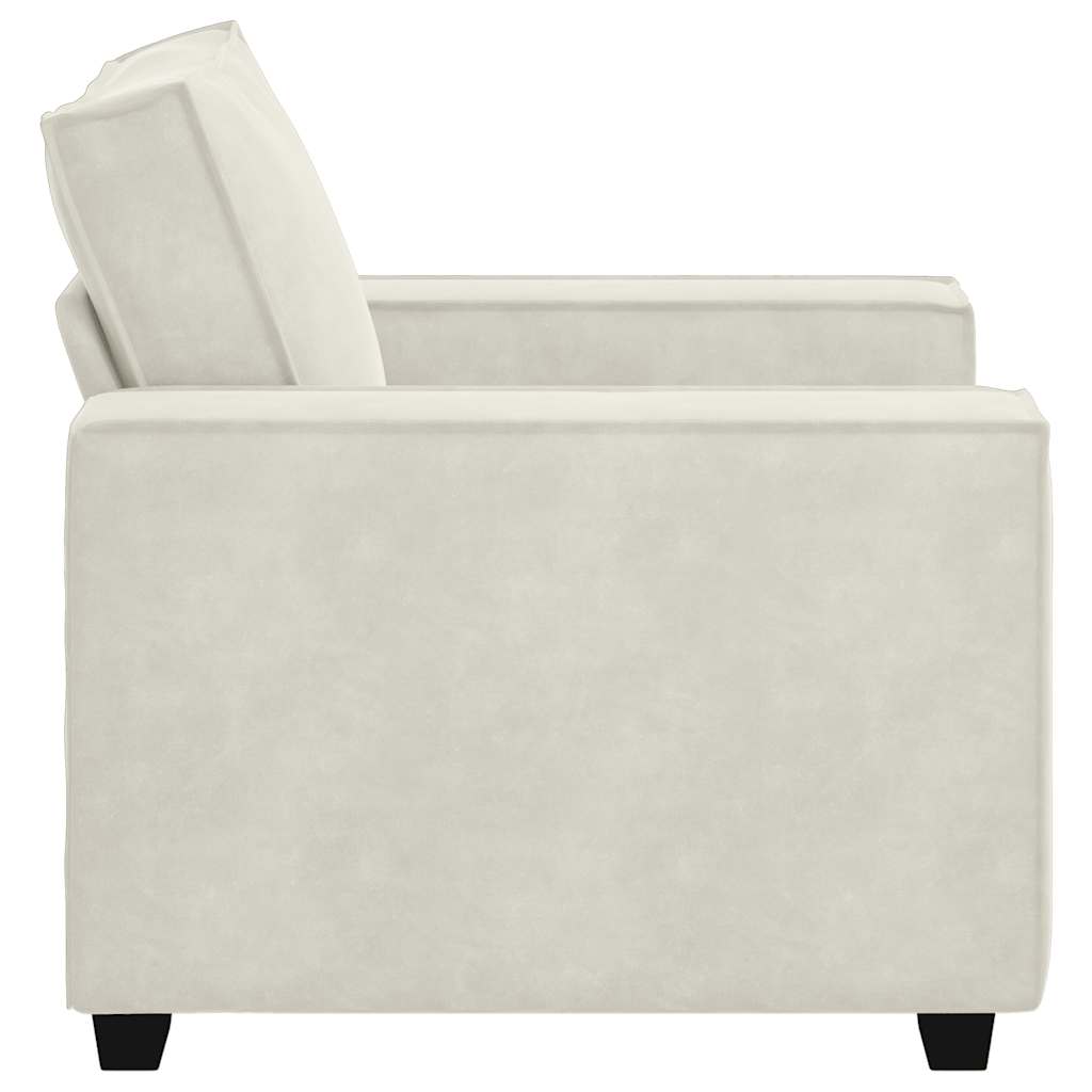 vidaXL Sofa Fotel Kremowy 100x78x84 cm Aksamit