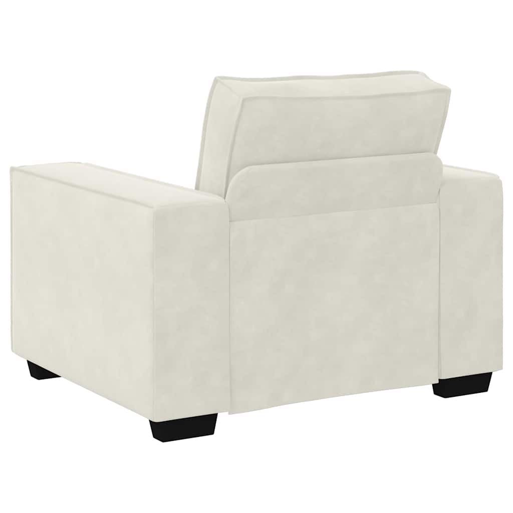 vidaXL Sofa Fotel Kremowy 100x78x84 cm Aksamit