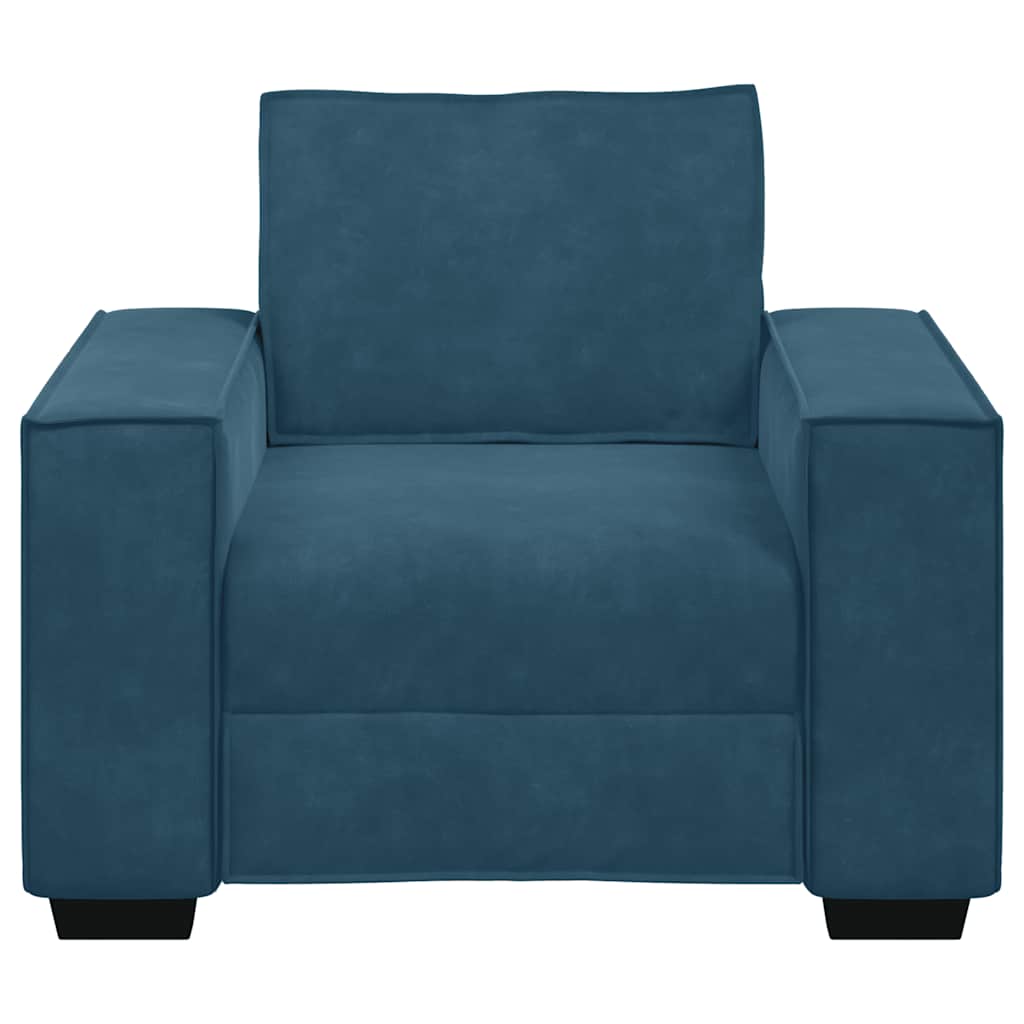 vidaXL Sofa Fotel Niebieski 100x78x84 cm Aksamit