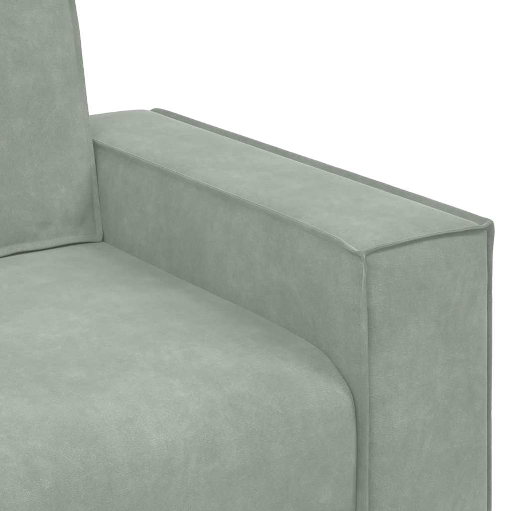 vidaXL Sofa 2-osobowa, jasnoszara, 160x78x84 cm, tapicerowana aksamitem