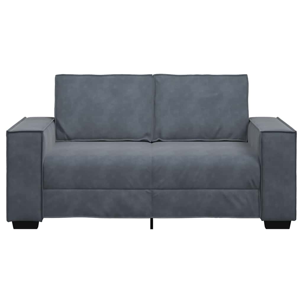 vidaXL Sofa 2-osobowa, ciemnoszary, 160x78x84 cm, tapicerowana aksamitem