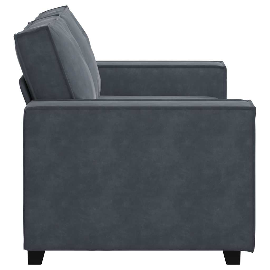 vidaXL Sofa 2-osobowa, ciemnoszary, 160x78x84 cm, tapicerowana aksamitem