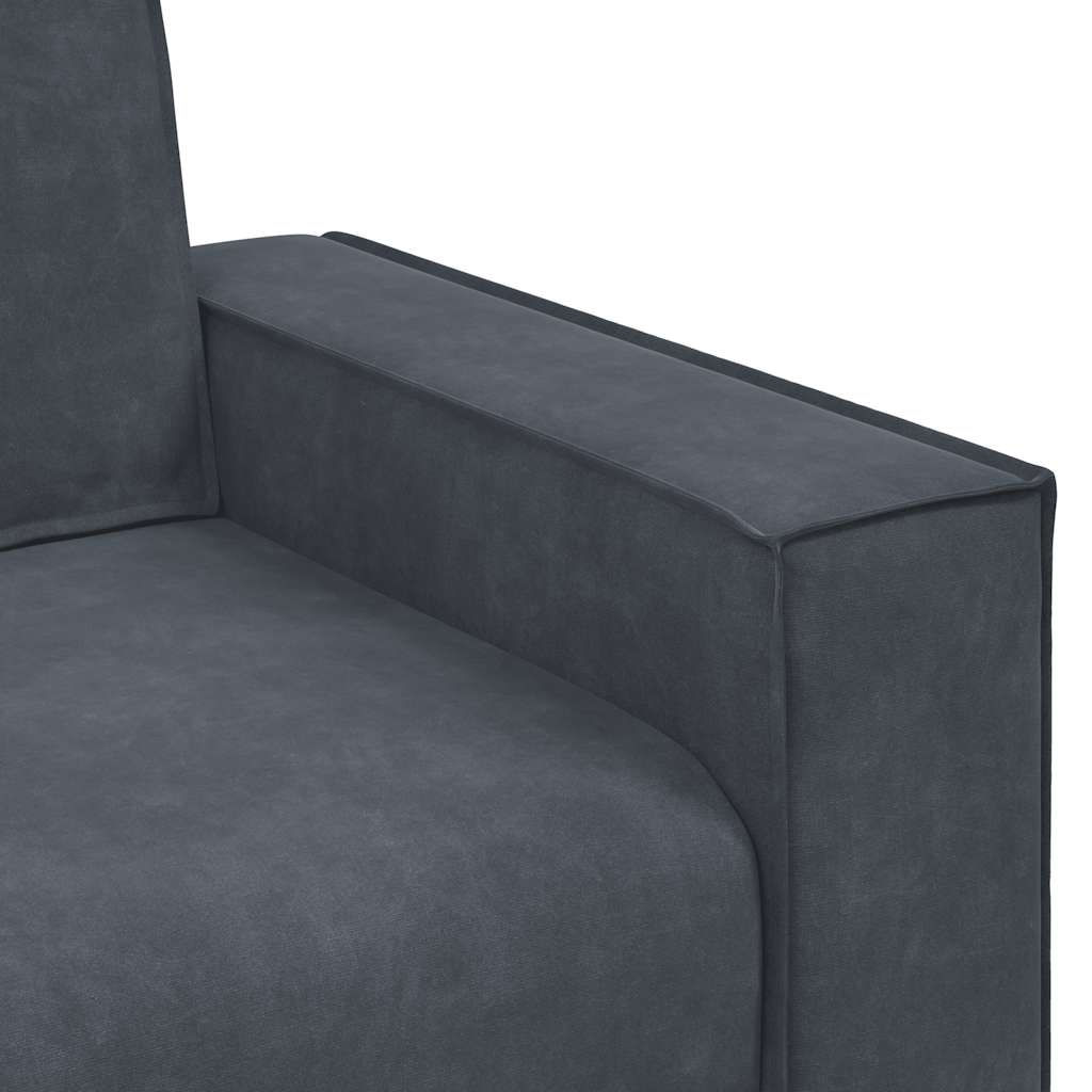 vidaXL Sofa 2-osobowa, ciemnoszary, 160x78x84 cm, tapicerowana aksamitem