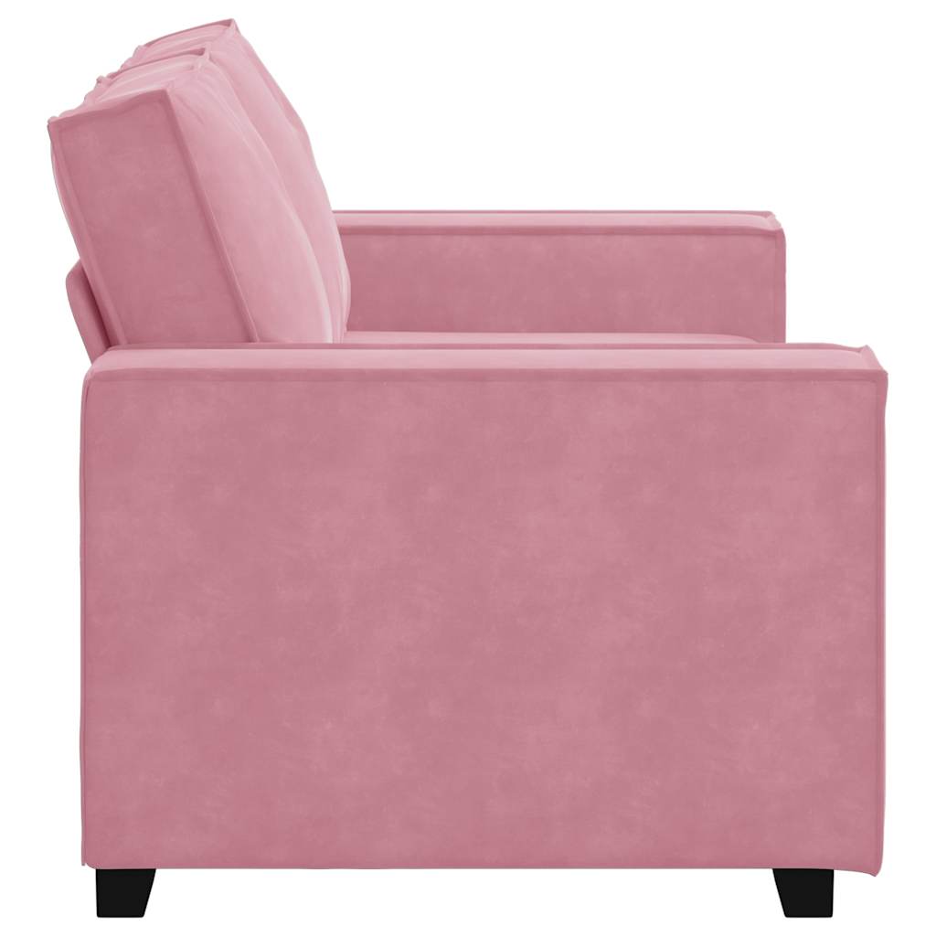 vidaXL Sofa 2-osobowa, różowy, 160x78x84 cm, tapicerowana aksamitem