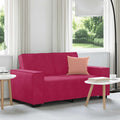 vidaXL Sofa 2-osobowa, winna czerwień, 160x78x84 cm, tapicerowana aksamitem