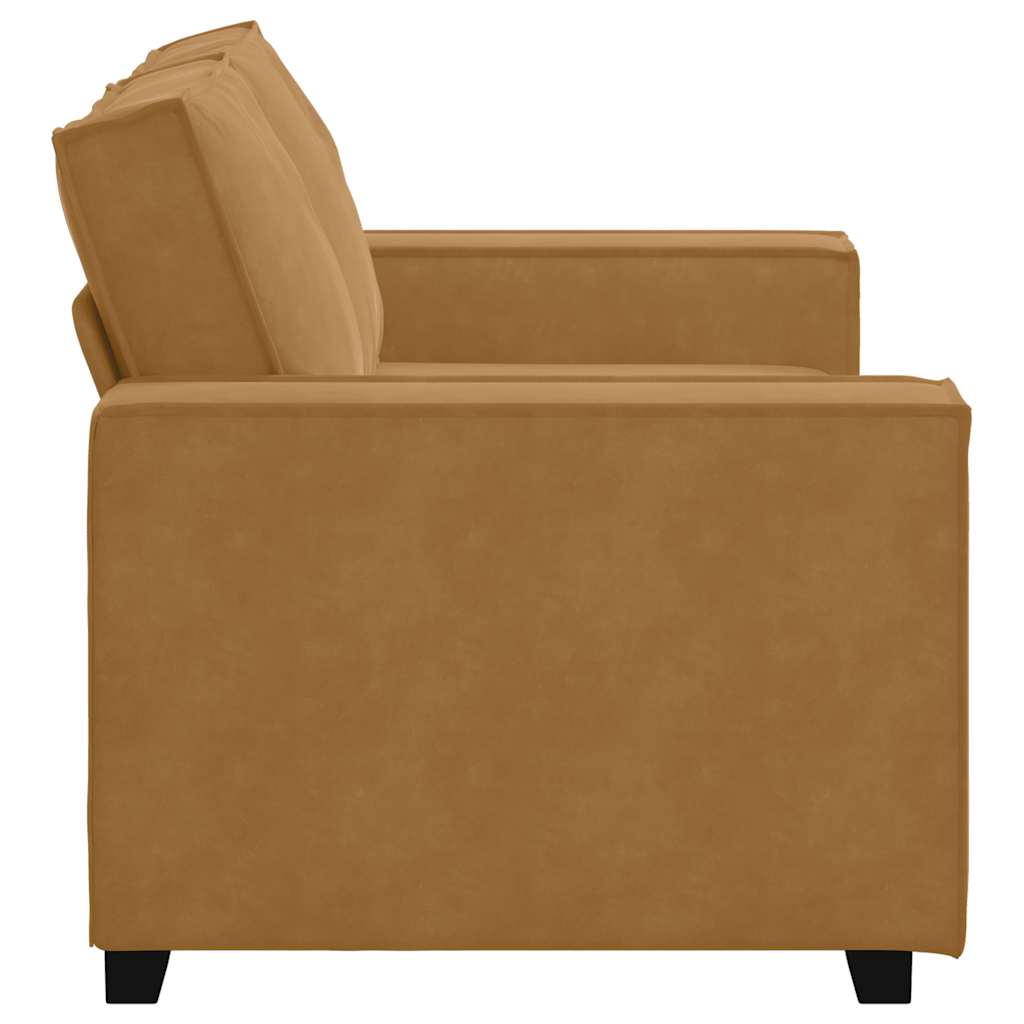 vidaXL Sofa 2-osobowa, brązowy, 160x78x84 cm, tapicerowana aksamitem