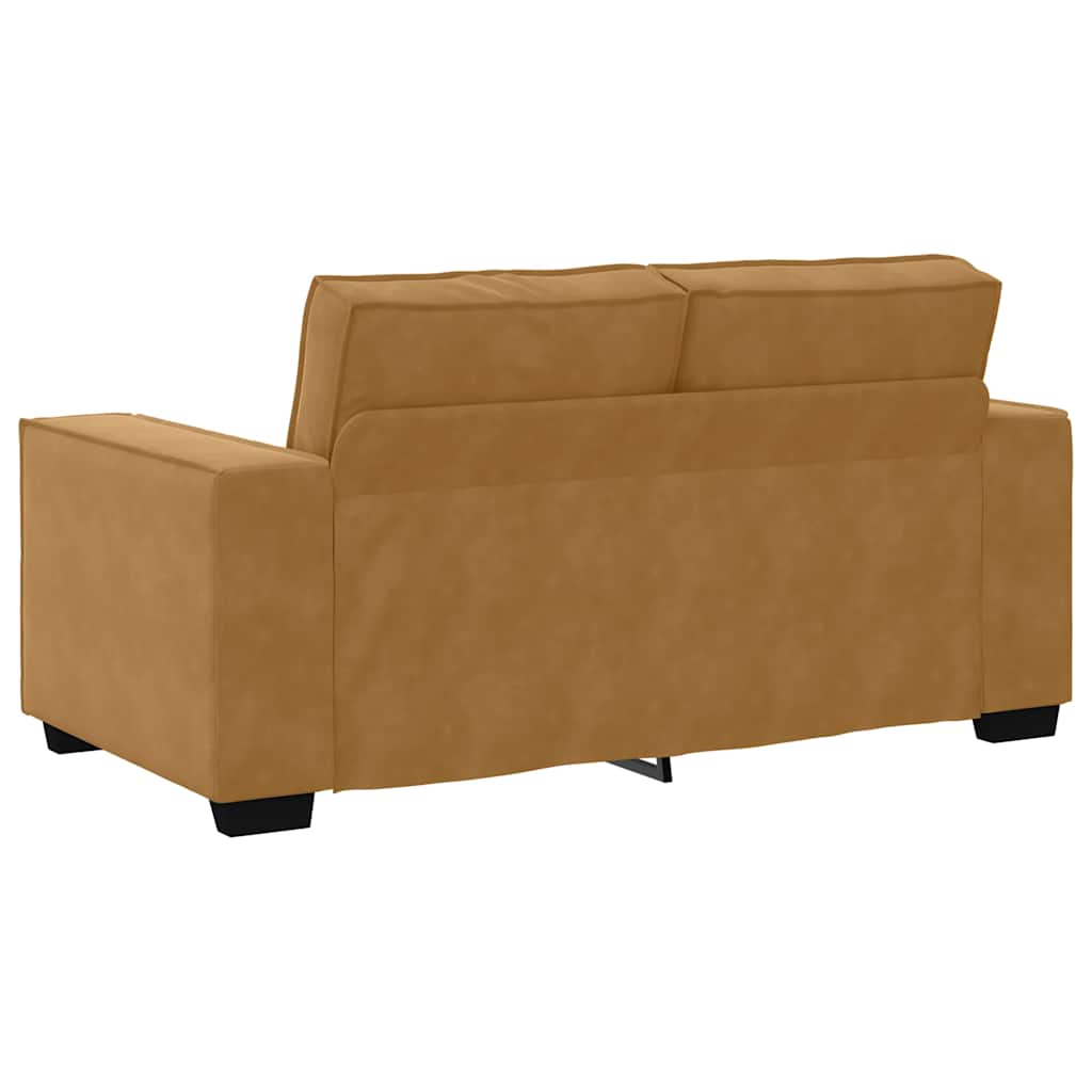 vidaXL Sofa 2-osobowa, brązowy, 160x78x84 cm, tapicerowana aksamitem