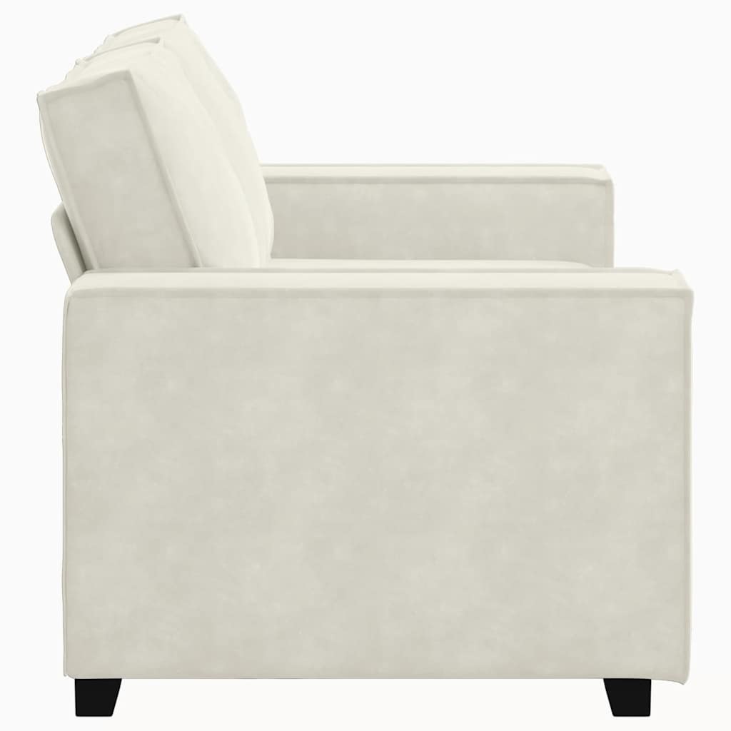 vidaXL Sofa 2-osobowa, kremowy, 160x78x84 cm, tapicerowana aksamitem