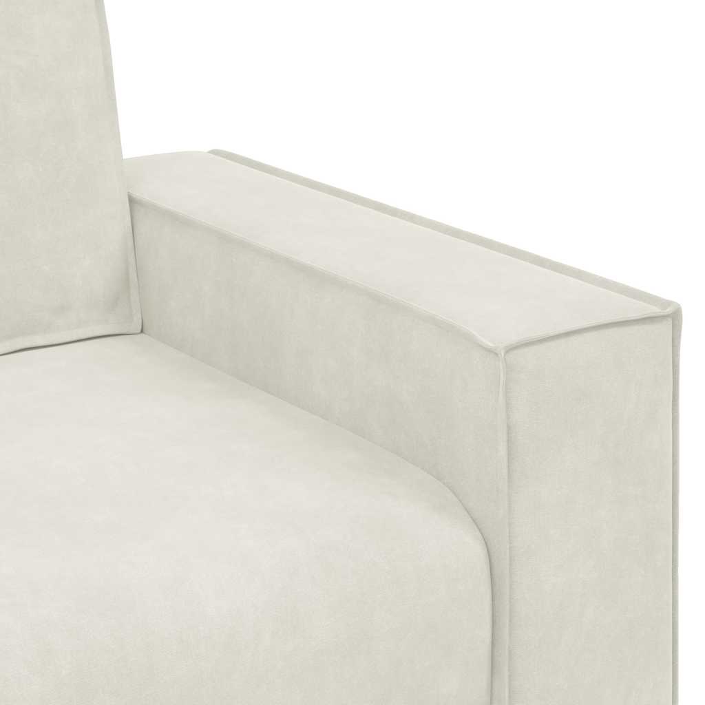 vidaXL Sofa 2-osobowa, kremowy, 160x78x84 cm, tapicerowana aksamitem