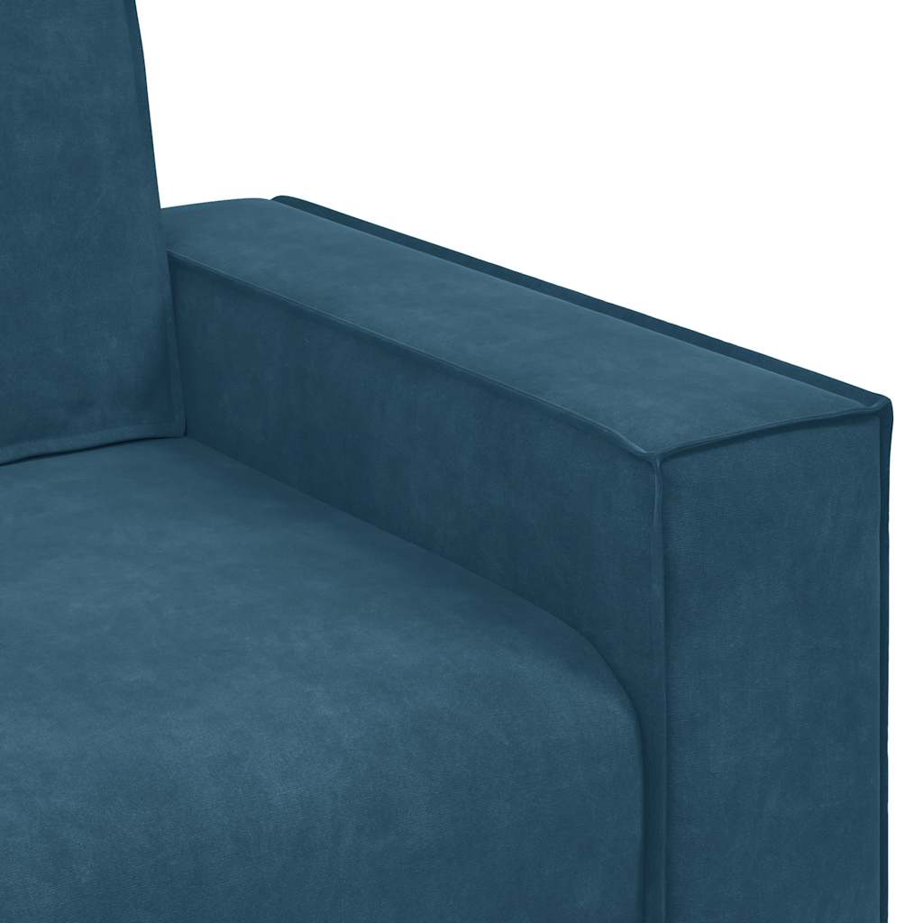 vidaXL Sofa 2-osobowa, niebieski, 160x78x84 cm, tapicerowana aksamitem