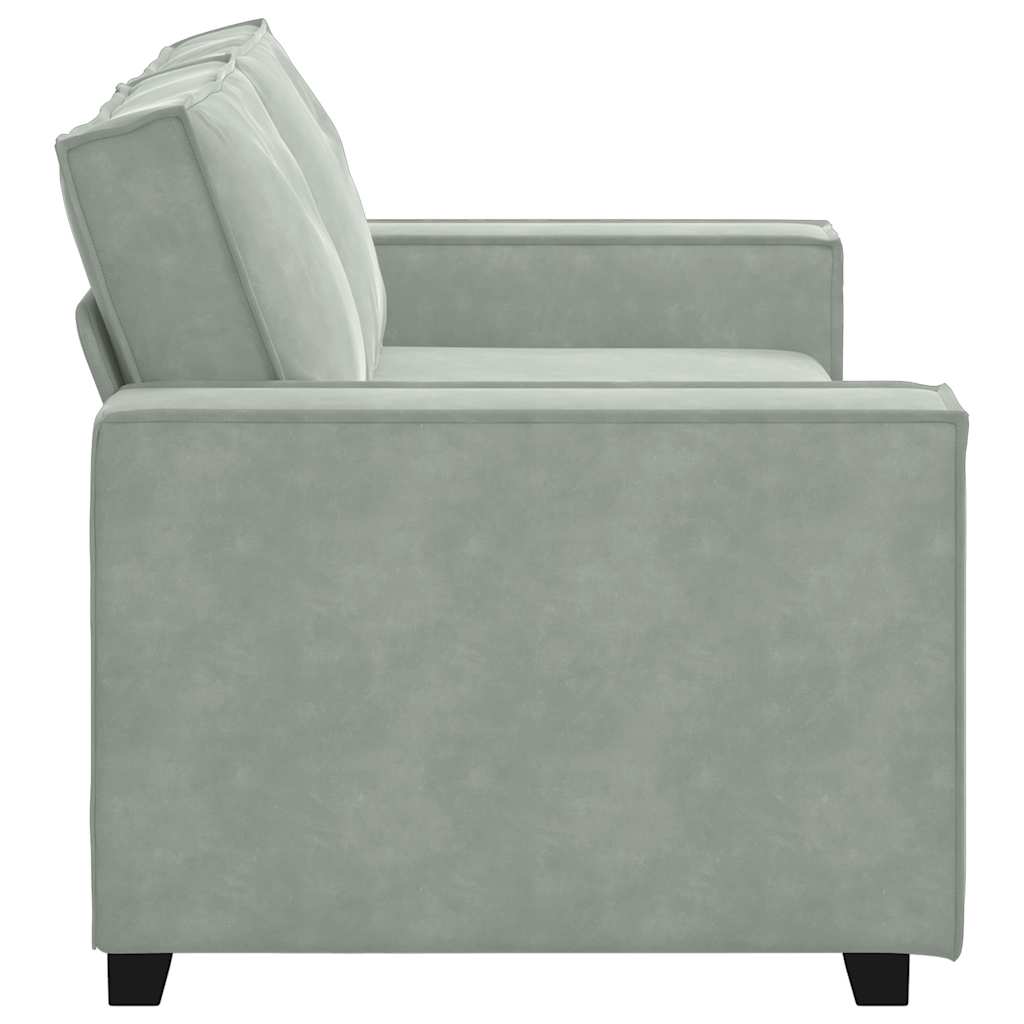 vidaXL Sofa 2-osobowa, jasnoszara, 180x78x84 cm, tapicerowana aksamitem