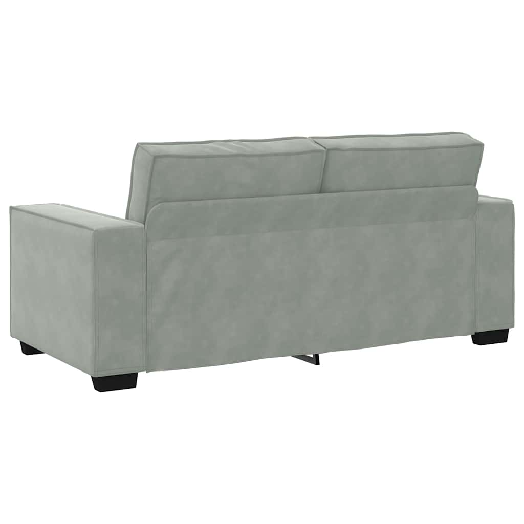 vidaXL Sofa 2-osobowa, jasnoszara, 180x78x84 cm, tapicerowana aksamitem