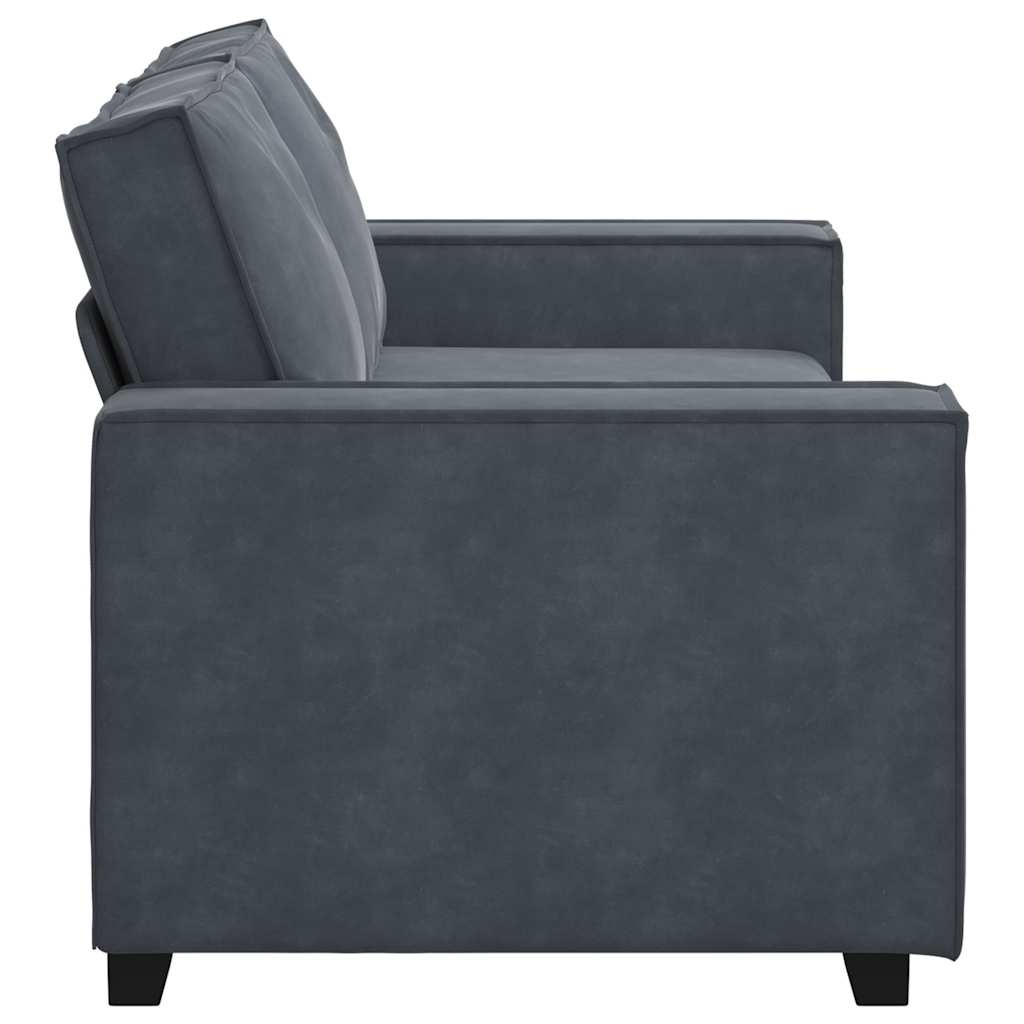 vidaXL Sofa 2-osobowa, ciemnoszary, 180x78x84 cm, tapicerowana aksamitem