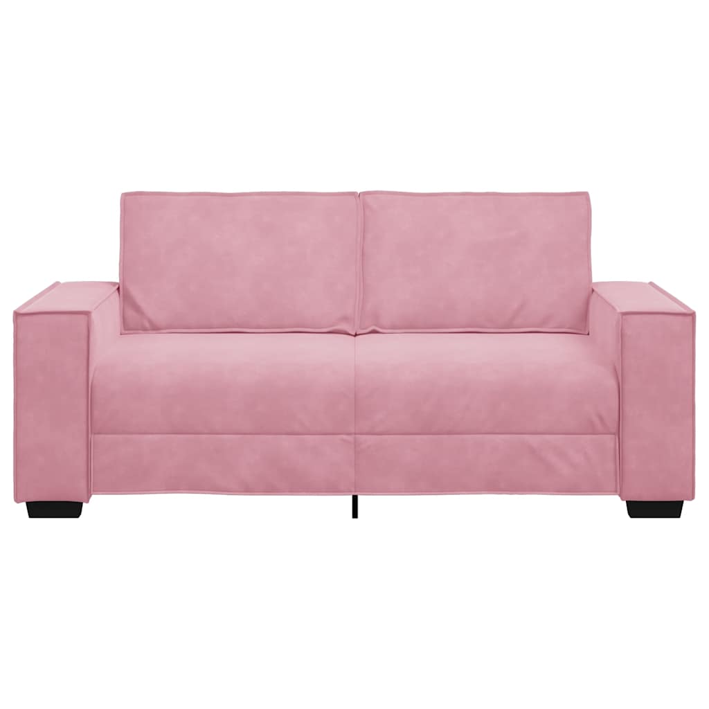 vidaXL Sofa 2-osobowa, różowy, 180x78x84 cm, tapicerowana aksamitem
