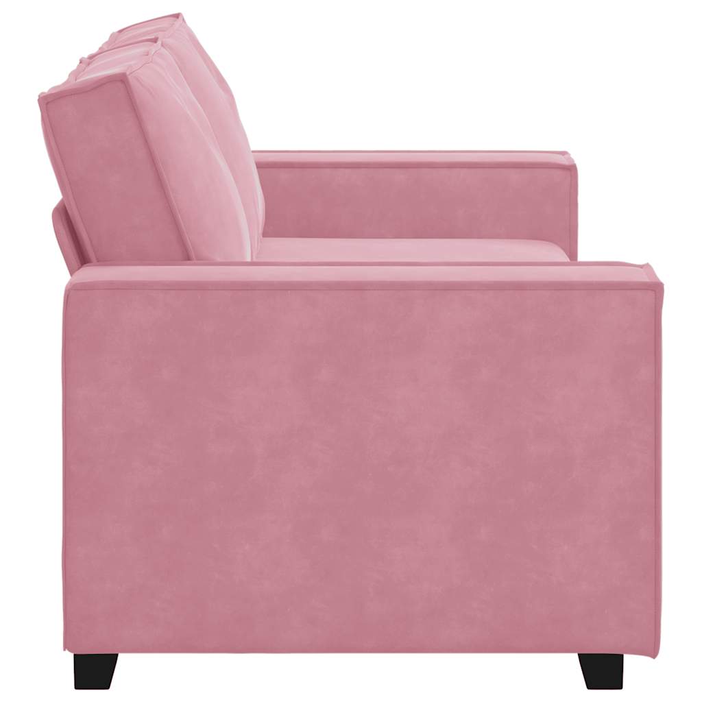 vidaXL Sofa 2-osobowa, różowy, 180x78x84 cm, tapicerowana aksamitem