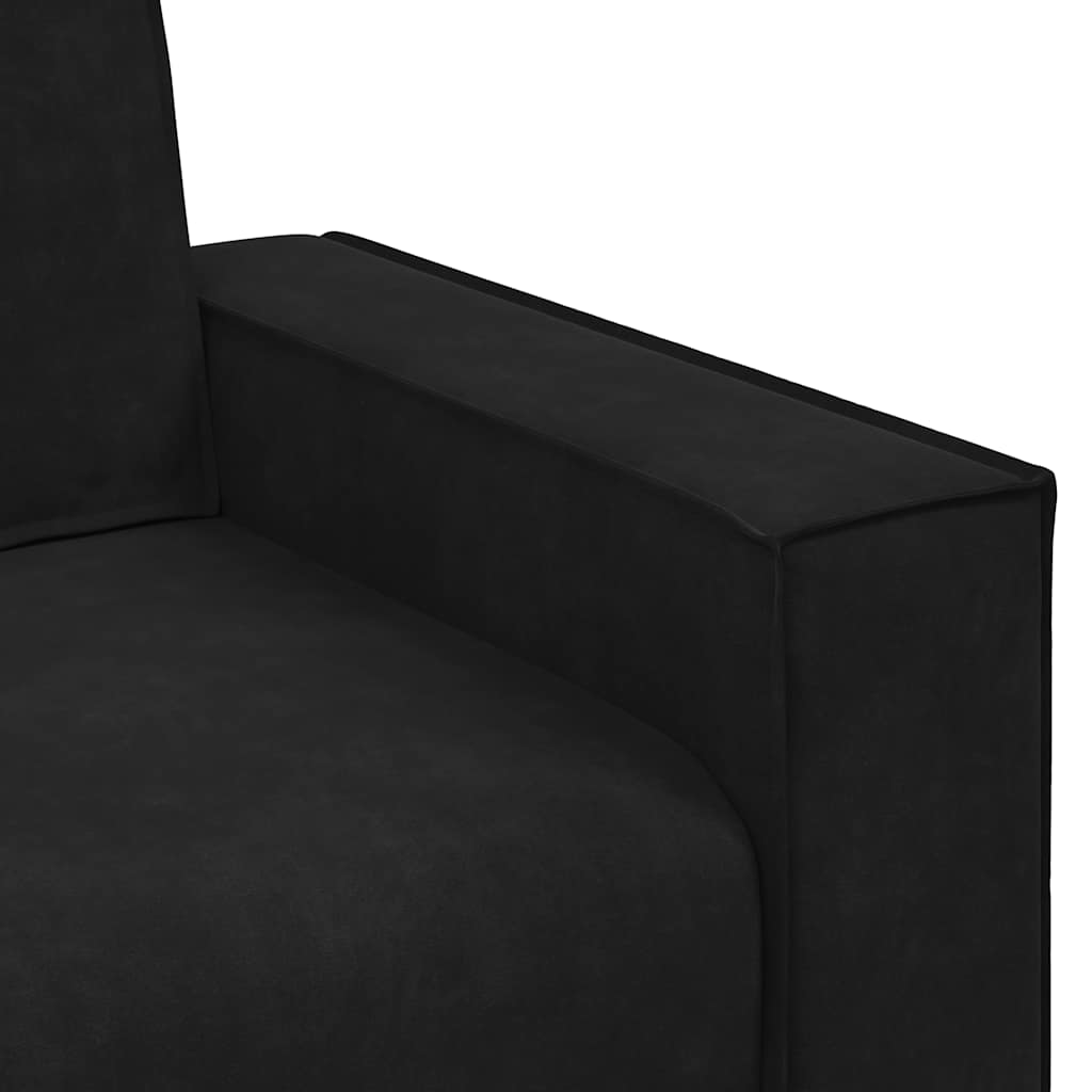 vidaXL Sofa 2-osobowa, czarna, 180x78x84 cm, tapicerowana aksamitem