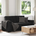 vidaXL Sofa 2-osobowa, czarna, 180x78x84 cm, tapicerowana aksamitem